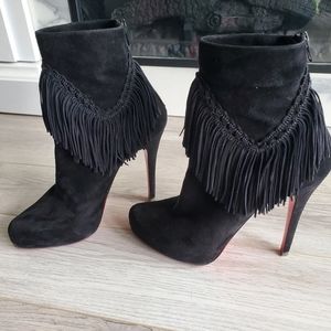 Christian Louboutin Rom Fringe Booties